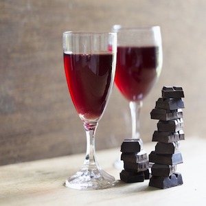 Dark chocolate and port wine